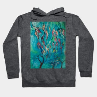 Leaves - from my original acrylic painting Hoodie